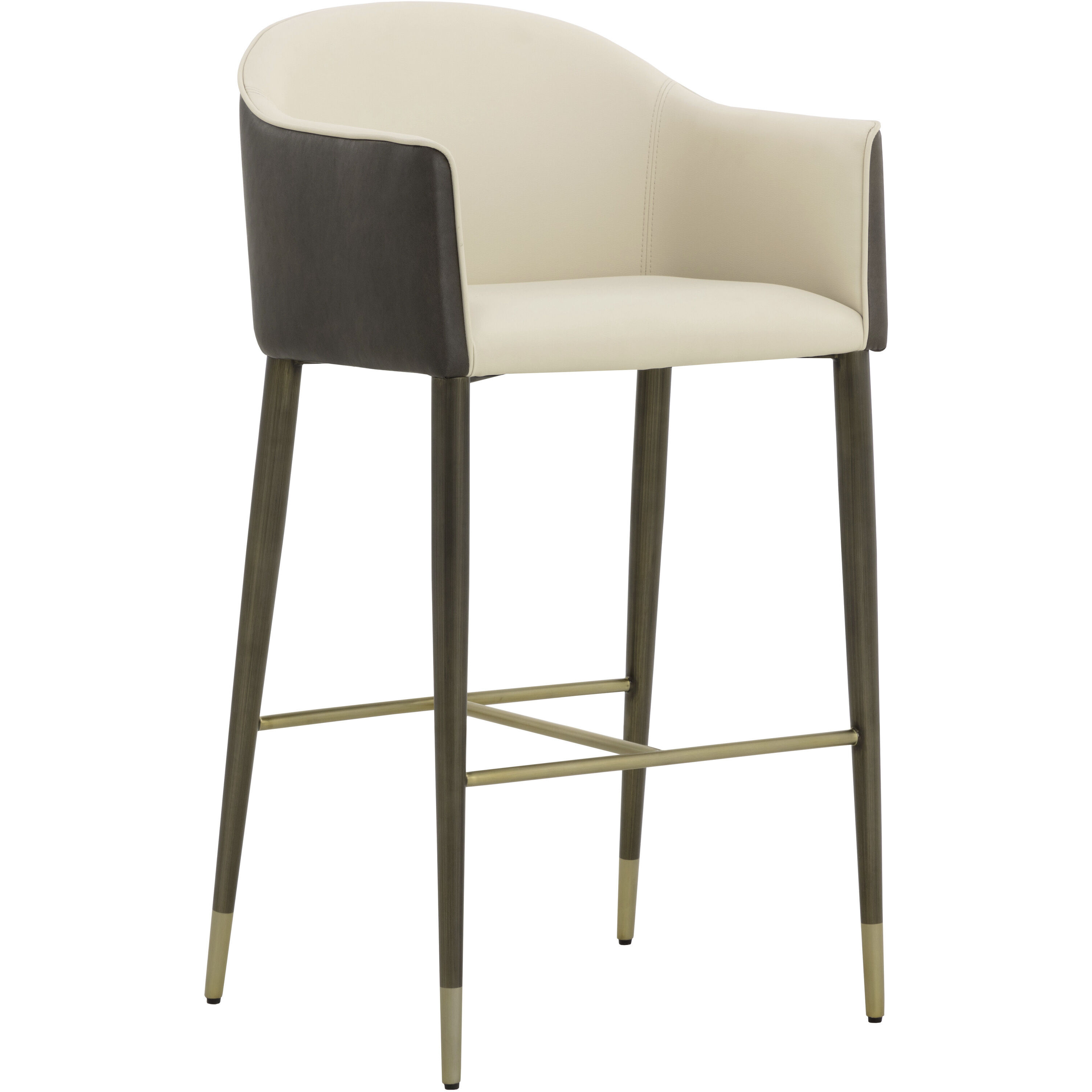Kylin 41.75 inch Dillon Cream / Bravo Ash Barstool